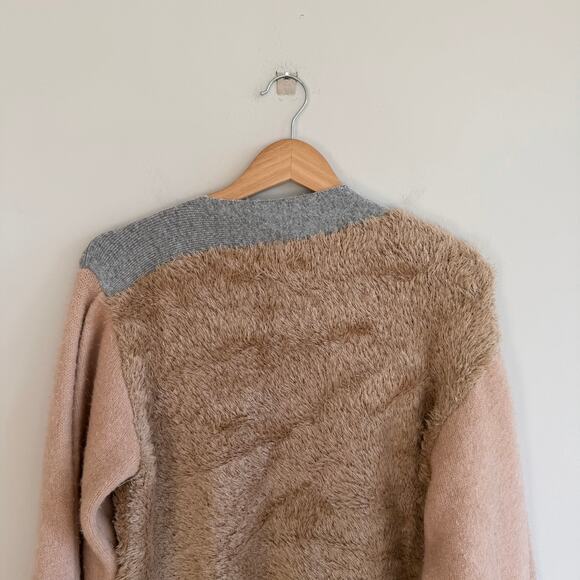 Atelier Edition Sita Murt Mallorca Faux Fur Colorblock Pullover Sweater - Picture 8 of 8